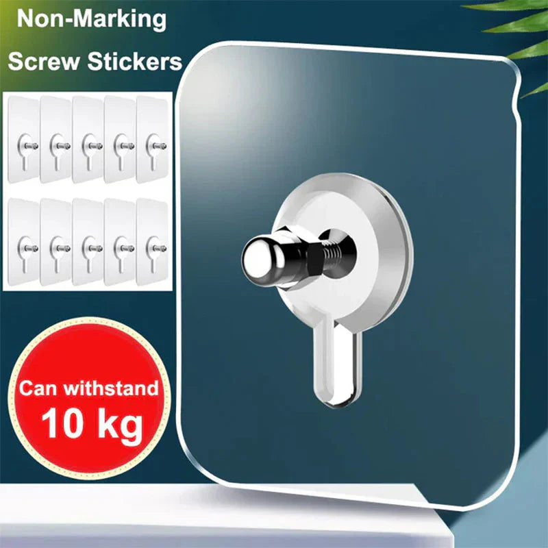 🚫 Punch-Free Screw Stickers – (PACK OF 12)